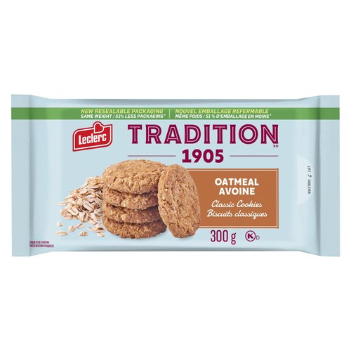 Leclerc Tradition Classic Cookies Oatmeal 300 g