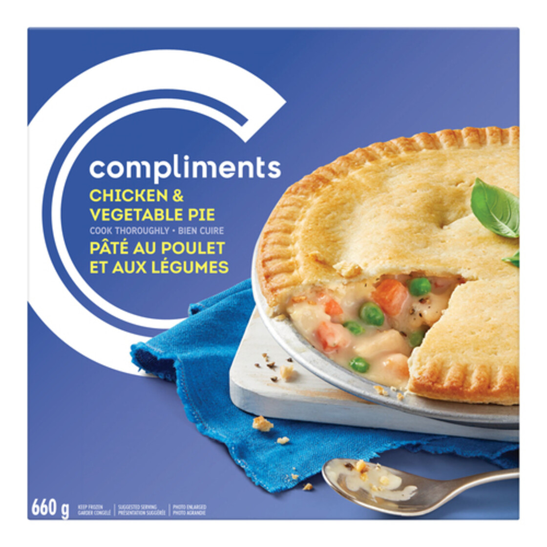 Compliments Frozen Pie Chicken & Vegetable 660 g - Voilà Online ...