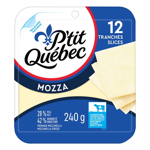 P'tit Québec Sliced Cheese Mozzarella 12 Slices 240 g