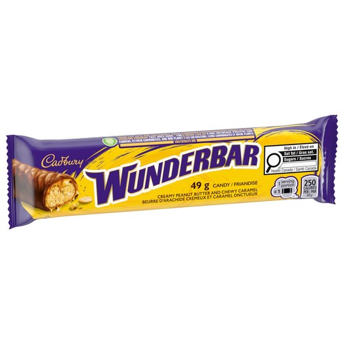 Cadbury Wunderbar Candy Bar Chocolatey 49 g