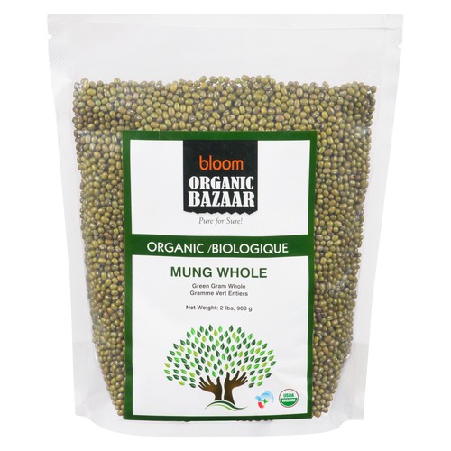 Bloom Organic Bazaar Mung Whole Beans 908 g