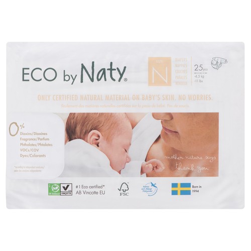 Eco by Naty Size N Diapers 25 EA