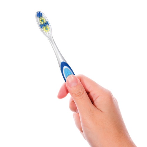 GUM Tooth & Tongue Toothbrush Regular Medium Bristles 2 Count