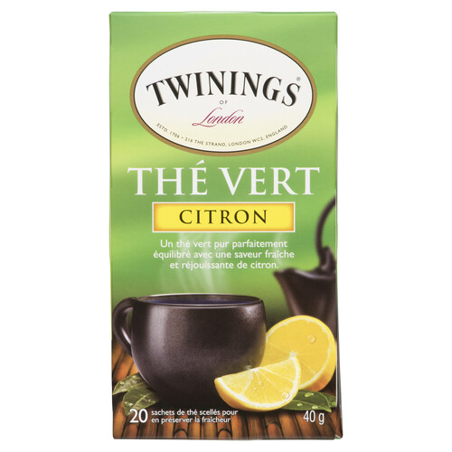 Twinings Of London Green Tea With Lemon 20 EA 