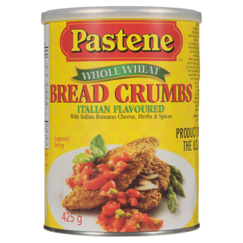 Pastene Bread Crumbs Whole Wheat Italian 425 g