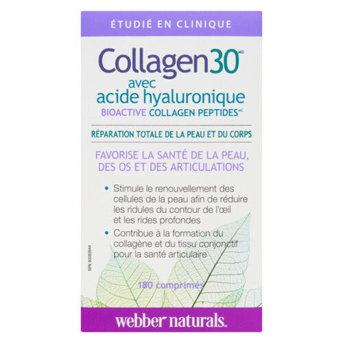 Webber Naturals Collagen30 With Hyaluronic Acid 180 Tablets