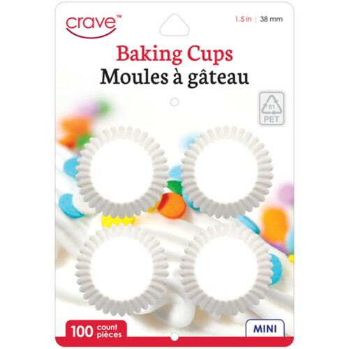 Crave Baking Cups Mini 100 Pack
