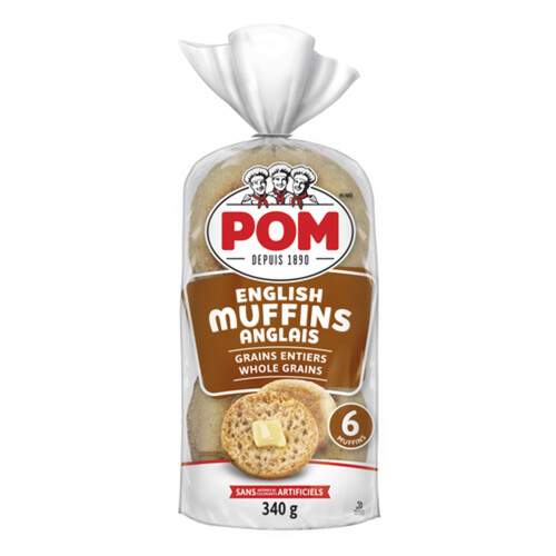 POM English Muffins 100% Whole Wheat 6 Pack