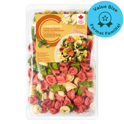 Compliments Pasta Naturally Tortellini Simple Cheese Tre- Color 1 kg