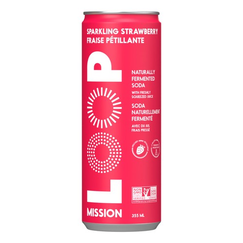 Loop Sparkling Water Kefir Strawberry 355 ml (can)