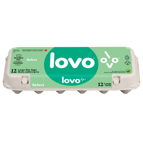 Lovo White Eggs Select Large 12 Count