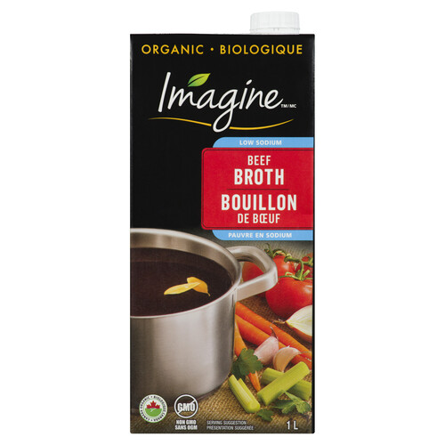 Imagine Organic Beef Broth Low Sodium 1 L