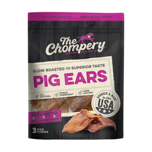 The Chompery pig ears 3 pc dog treat 3 ea