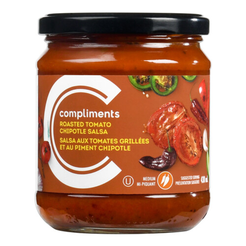 Compliments Salsa Roasted Tomato Chipotle 430 ml