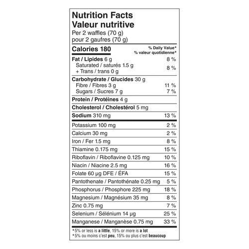 Kellogg's Eggo Frozen Waffles Whole Wheat Blueberry 280 g
