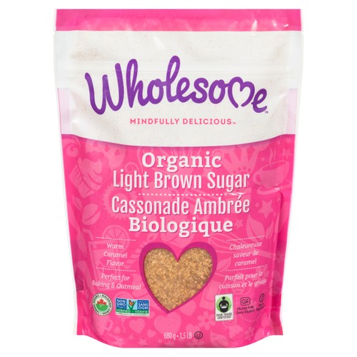 Wholesome Organic Light Brown Sugar 680 g