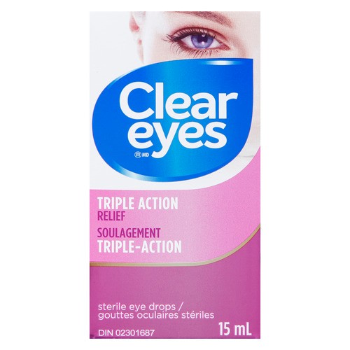 Clear Eyes Eye Drops Triple Action 15 ml