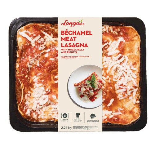 Longo's Béchamel Meat Lasagna 2.27 kg - Voilà Online Groceries & Offers