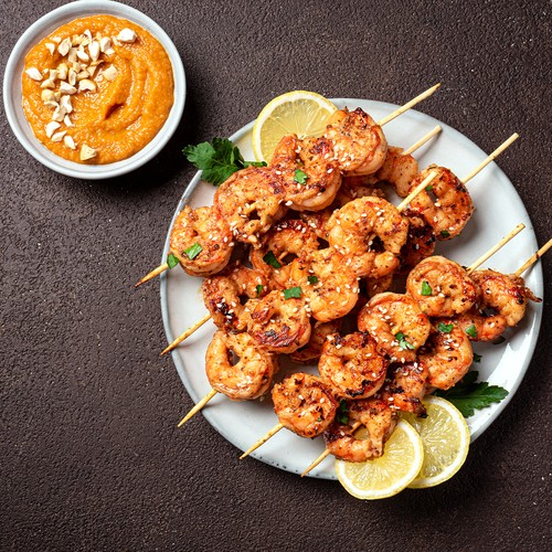 Shrimp Skewer Coconut Turmeric