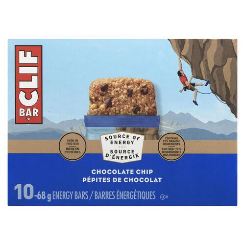 Clif Energy Bars Chocolate Chip 10 x 68 g