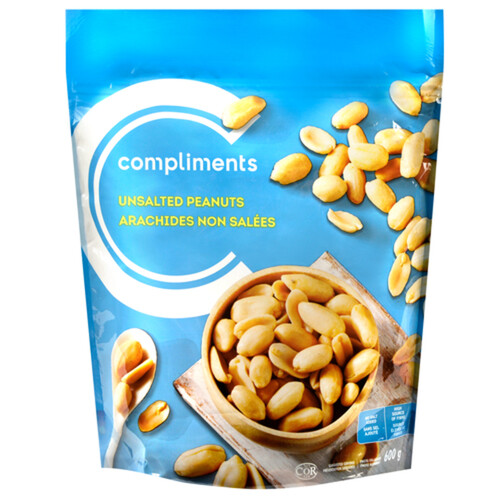 Compliments Peanuts Blanched Unsalted 600 g