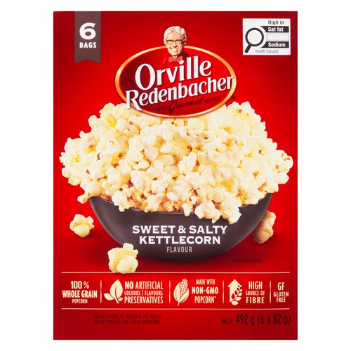 Orville Redenbacher's Gluten-Free Microwave Popcorn Sweet And Salty 6 x 82 g