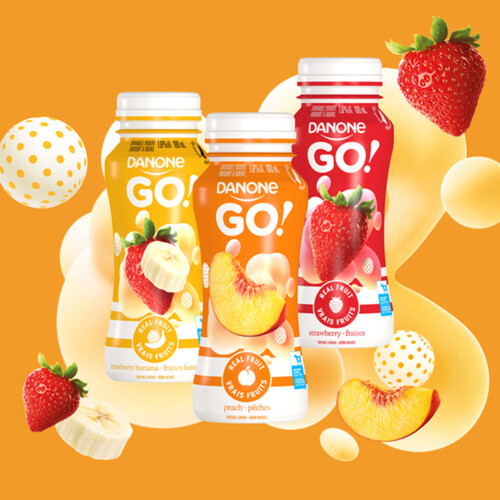 Danone Go! Drinkable Yogurt Strawberry Banana 190 ml