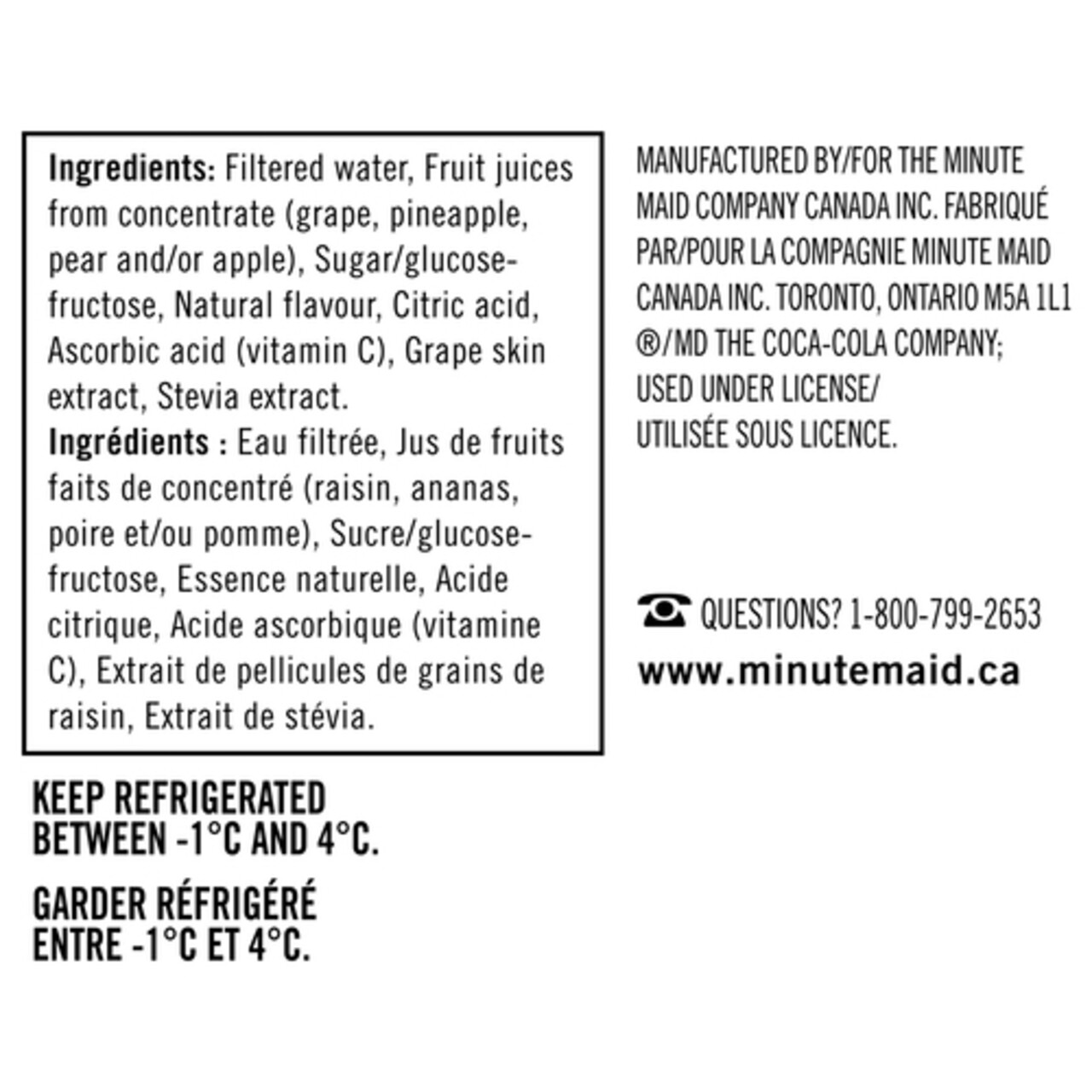 Minute Maid Beverage Fruit Punch 1.75 L Voilà Online Groceries & Offers