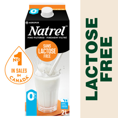 Natrel Lactose-Free 0% Skim Milk 2 L