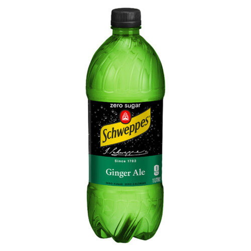 Schweppes Zero Sugar Ginger Ale 1 L (bottle)