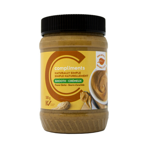 Compliments Naturally Simple 100% Natural Smooth Peanut Butter 500 g