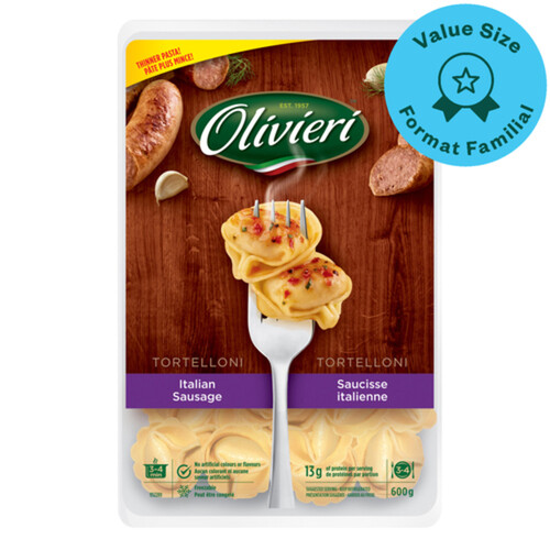 Olivieri Tortelloni Italian Sausage 600 g