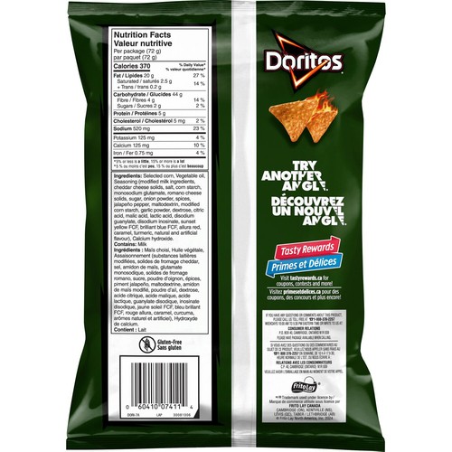 Doritos Tortilla Chips Jalapeno Cheddar 72 g