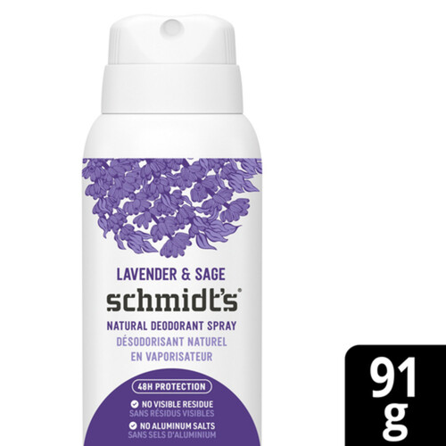 Schmidt's Natural Deodorant Spray For Women And Men Lavender & Sage 91 g