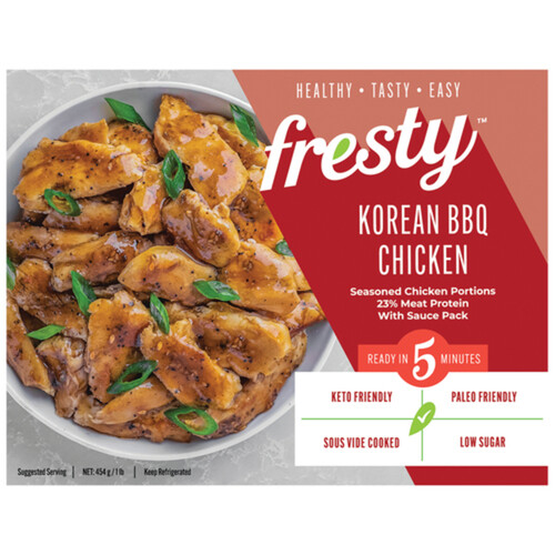 Fresty Seasoned Korean BBQ Chicken Portions In Sauce 453.6 g