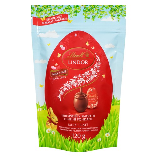Lindt Milk Chocolate Small Egg Pouch 120 g