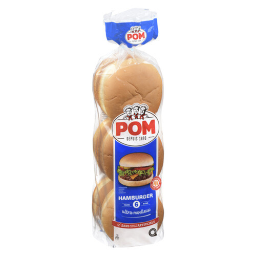 POM Ultra Soft Hamburger Buns 6 Pack