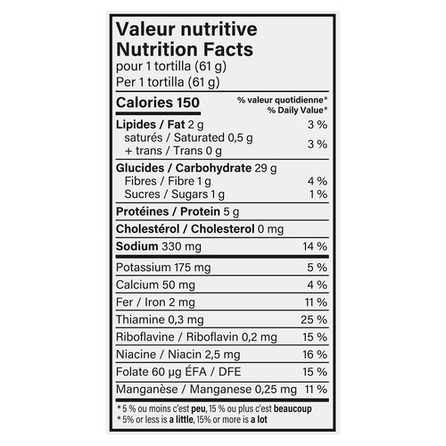 POM Nature+ Low Fat No Sugar Added Tortillas Large 488 g
