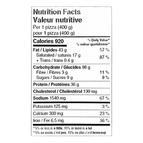 Tops Freezer Pizza Pepperoni Bacon 385 g