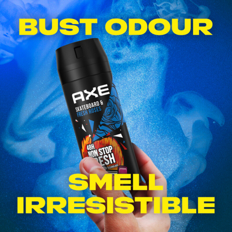 Axe Deodorant Body Spray Skateboards & Fresh Roses 113 g Voilà Online