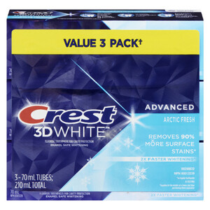 Crest Toothpaste 3D White Advanced Arctic Fresh 3 x 70 ml - Voilà