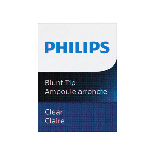 Philips Bulbs 40W Clear Blunt Tip 2 EA