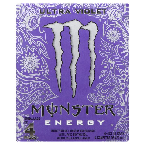 Monster Energy Drink Ultra Violet 4 x 473 ml (cans)