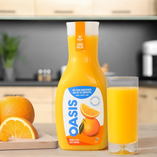 Oasis Orange Juice No Pulp Not from Concentrate 1.5 L
