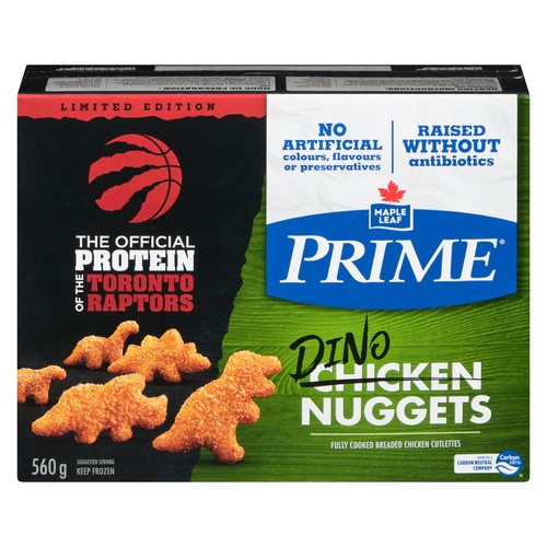 Prime Frozen Dino Chicken Nuggets Raised Without Antibiotics 560 g