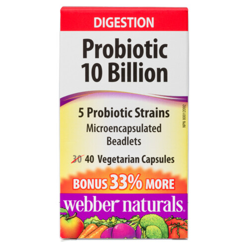 Webber Naturals Probiotic Double Strength 40 Capsules