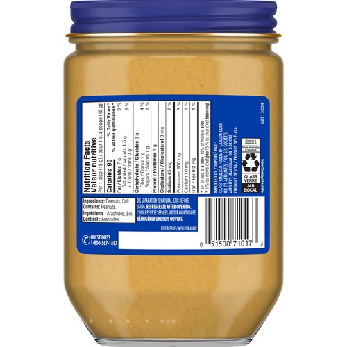 Adams Peanut Butter Natural & Crunchy 500 g