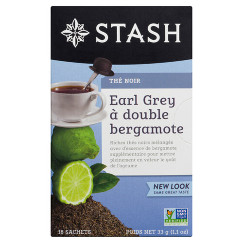 Stash Black Tea Double Bergamot Earl Grey Citrus 18 Tea Bags