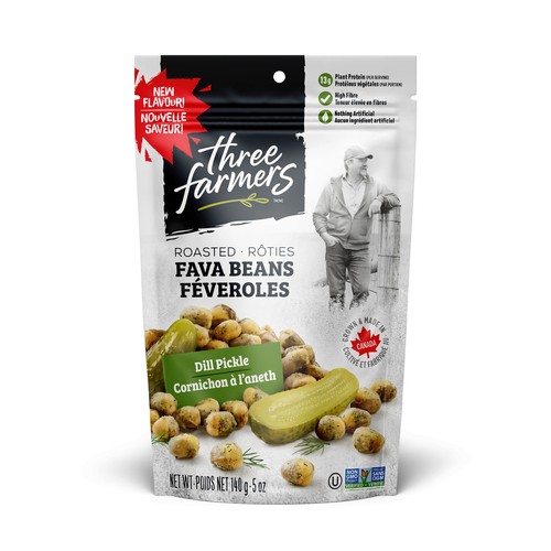 Three Farmers Roasted Fava Beans Dill Pickle 140 g