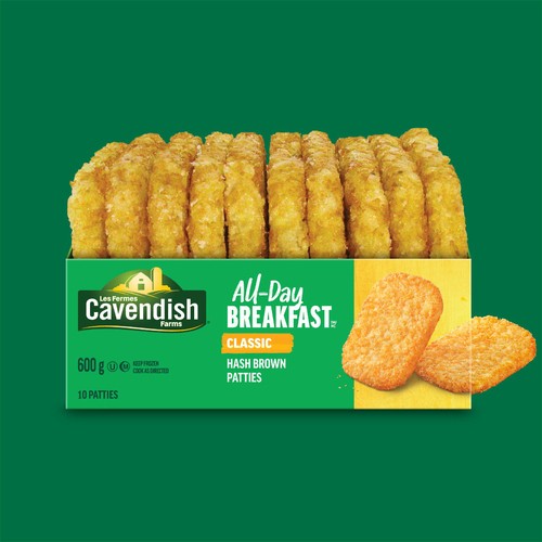 Cavendish Farms All-Day Breakfast Frozen Hash Brown Patties Classic 600 g